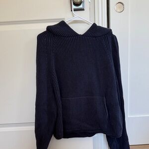 Knit Navy Star Hoodie